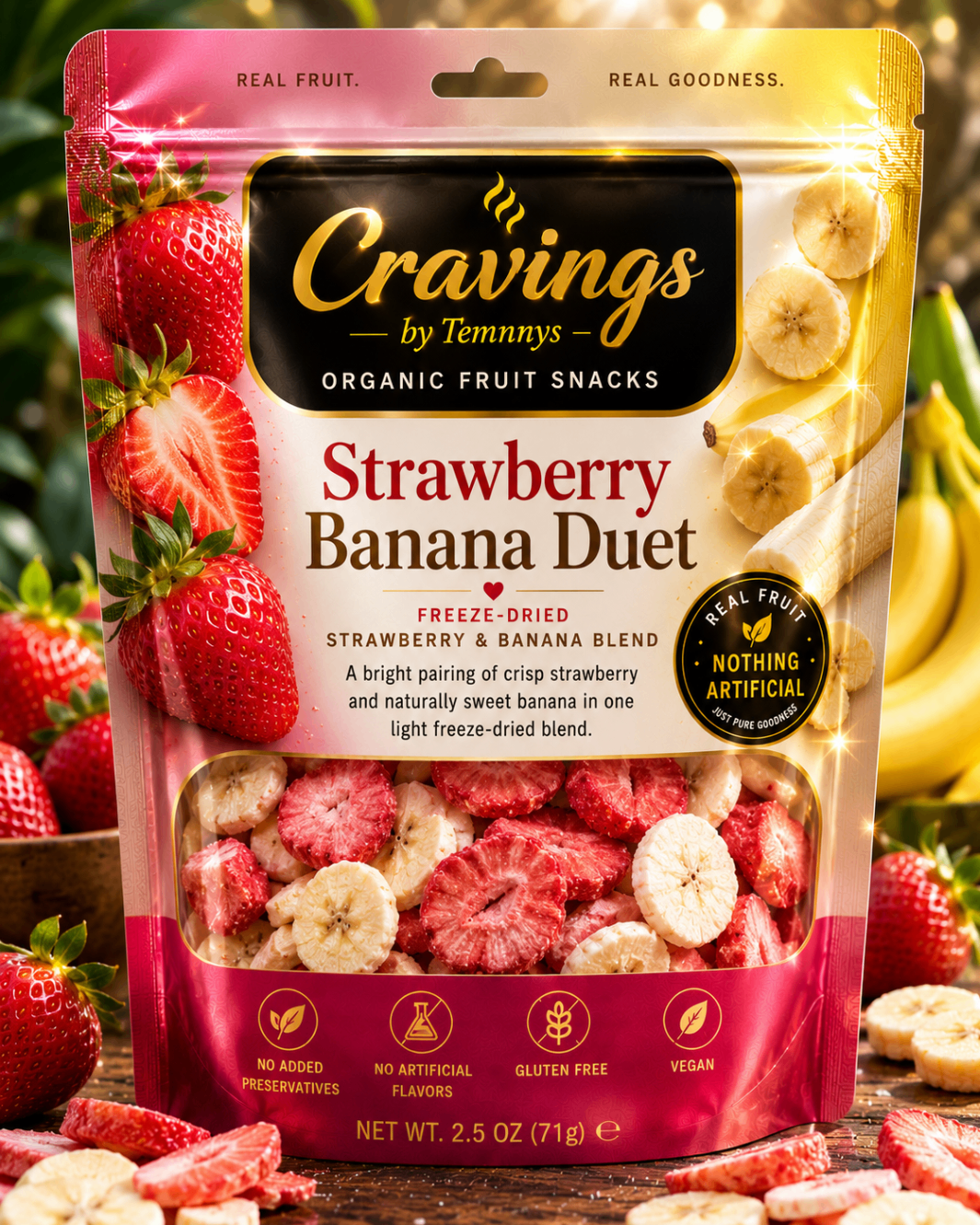 Strawberry Banana Duet — Freeze-Dried Strawberry & Banana Blend