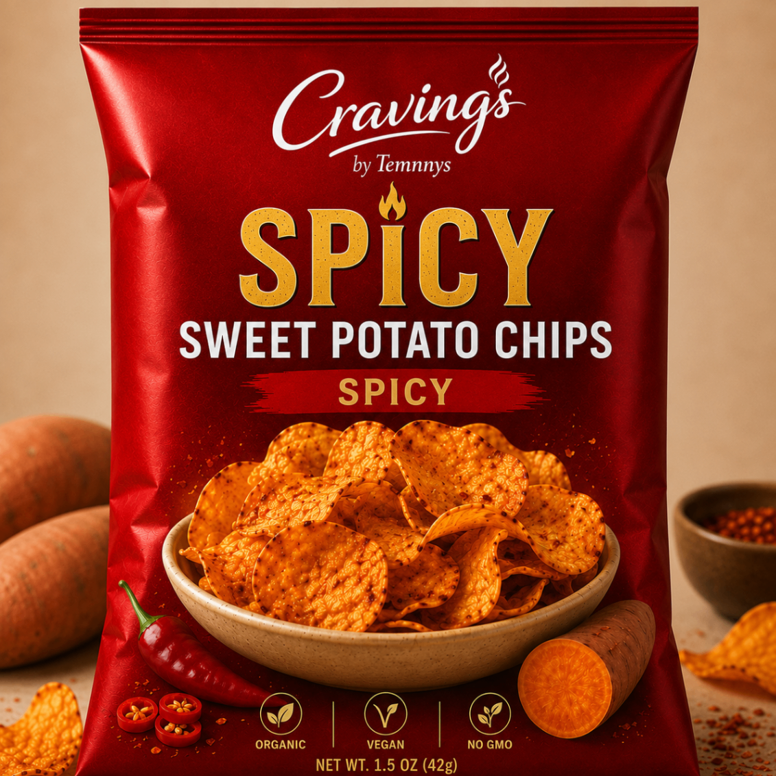 Spicy Sweet Potato Chips