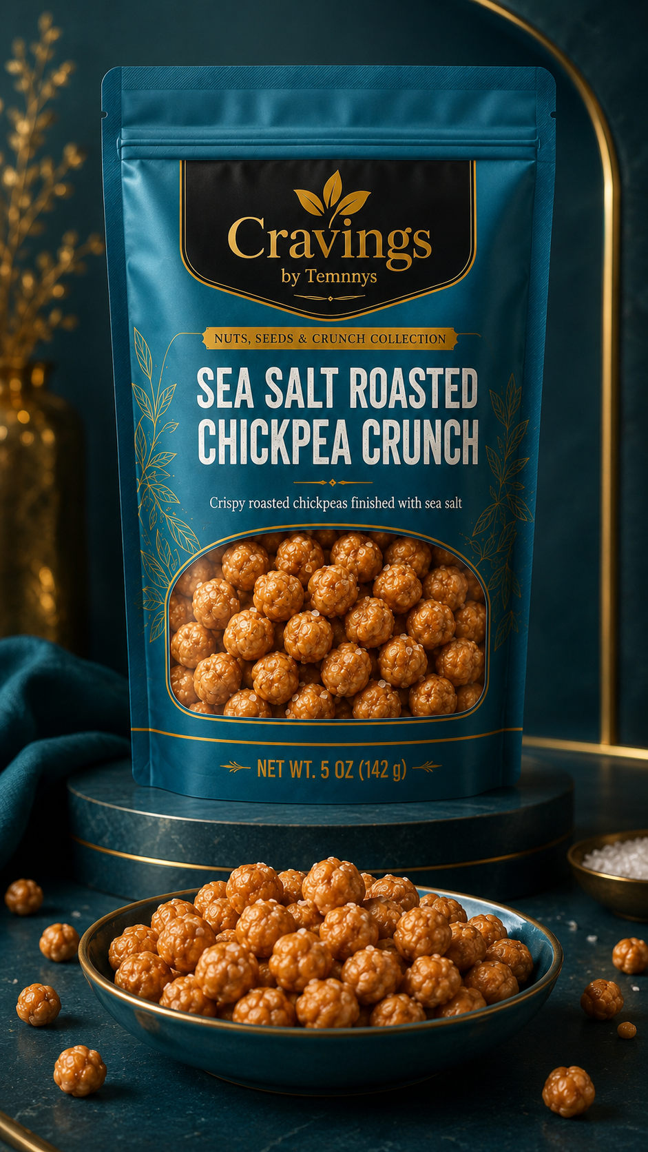 Cravings by Temnnys Sea Salt Roasted Chickpea Crunch, view 3