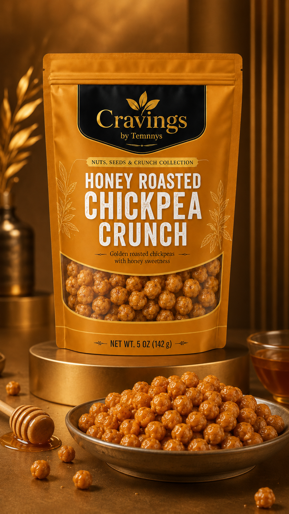 Cravings by Temnnys Honey Roasted Chickpea Crunch, view 3